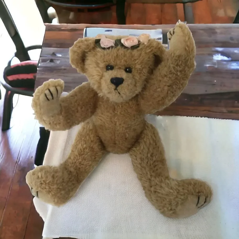 Ty Attic Treasure Eve Teddy Bear Plush Vtg 1993 #6106 Stuffed Animals Flowers.‎